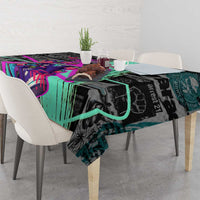 Punk Cheetah Graffiti Tablecloth with Punk Not Dead Street Art and Neon Jungle Design - Wonder Print Shop