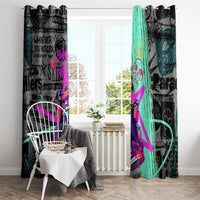 Punk Cheetah Graffiti Window Curtain with Punk Not Dead Street Art and Neon Jungle Design - Wonder Print Shop