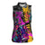Punk Cheetah Graffiti Women Sleeveless Polo Shirt with Punk Not Dead Street Art and Neon Jungle Design - Wonder Print Shop