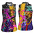 Punk Cheetah Graffiti Women Sleeveless Polo Shirt with Punk Not Dead Street Art and Neon Jungle Design - Wonder Print Shop