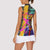 Punk Cheetah Graffiti Women Sleeveless Polo Shirt with Punk Not Dead Street Art and Neon Jungle Design - Wonder Print Shop