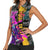 Punk Cheetah Graffiti Women Sleeveless Polo Shirt with Punk Not Dead Street Art and Neon Jungle Design - Wonder Print Shop