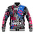 4th of July Graffiti Baseball Jacket with Statue of Liberty and American Independence Street Art Design - Wonder Print Shop