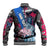 4th of July Graffiti Baseball Jacket with Statue of Liberty and American Independence Street Art Design - Wonder Print Shop