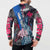4th of July Graffiti Button Sweatshirt with Statue of Liberty and American Independence Street Art Design - Wonder Print Shop