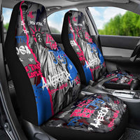 4th of July Graffiti Car Seat Cover with Statue of Liberty and American Independence Street Art Design - Wonder Print Shop