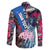 4th of July Graffiti Family Matching Long Sleeve Bodycon Dress and Hawaiian Shirt with Statue of Liberty and American Independence Street Art Design - Wonder Print Shop
