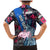 4th of July Graffiti Family Matching Mermaid Dress and Hawaiian Shirt with Statue of Liberty and American Independence Street Art Design - Wonder Print Shop