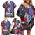 4th of July Graffiti Family Matching Off Shoulder Short Dress and Hawaiian Shirt with Statue of Liberty and American Independence Street Art Design - Wonder Print Shop