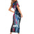 4th of July Graffiti Family Matching Short Sleeve Bodycon Dress and Hawaiian Shirt with Statue of Liberty and American Independence Street Art Design - Wonder Print Shop