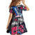4th of July Graffiti Family Matching Summer Maxi Dress and Hawaiian Shirt with Statue of Liberty and American Independence Street Art Design - Wonder Print Shop