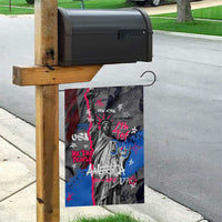 4th of July Graffiti Garden Flag with Statue of Liberty and American Independence Street Art Design - Wonder Print Shop