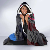 4th of July Graffiti Hooded Blanket with Statue of Liberty and American Independence Street Art Design - Wonder Print Shop