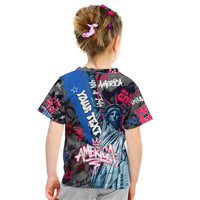 4th of July Graffiti Kid T Shirt with Statue of Liberty and American Independence Street Art Design - Wonder Print Shop