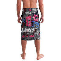 4th of July Graffiti Lavalava with Statue of Liberty and American Independence Street Art Design - Wonder Print Shop