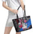 4th of July Graffiti Leather Tote Bag with Statue of Liberty and American Independence Street Art Design - Wonder Print Shop