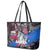 4th of July Graffiti Leather Tote Bag with Statue of Liberty and American Independence Street Art Design - Wonder Print Shop