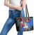 4th of July Graffiti Leather Tote Bag with Statue of Liberty and American Independence Street Art Design - Wonder Print Shop