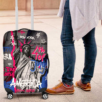 4th of July Graffiti Luggage Cover with Statue of Liberty and American Independence Street Art Design - Wonder Print Shop