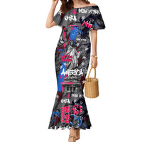 4th of July Graffiti Mermaid Dress with Statue of Liberty and American Independence Street Art Design - Wonder Print Shop