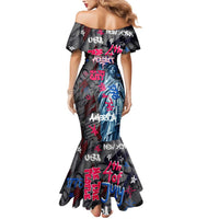 4th of July Graffiti Mermaid Dress with Statue of Liberty and American Independence Street Art Design - Wonder Print Shop