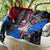 4th of July Graffiti Quilt with Statue of Liberty and American Independence Street Art Design - Wonder Print Shop