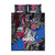 4th of July Graffiti Quilt Bed Set with Statue of Liberty and American Independence Street Art Design - Wonder Print Shop