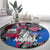 4th of July Graffiti Round Carpet with Statue of Liberty and American Independence Street Art Design - Wonder Print Shop