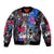4th of July Graffiti Sleeve Zip Bomber Jacket with Statue of Liberty and American Independence Street Art Design - Wonder Print Shop
