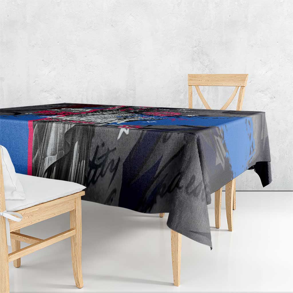 4th of July Graffiti Tablecloth with Statue of Liberty and American Independence Street Art Design - Wonder Print Shop