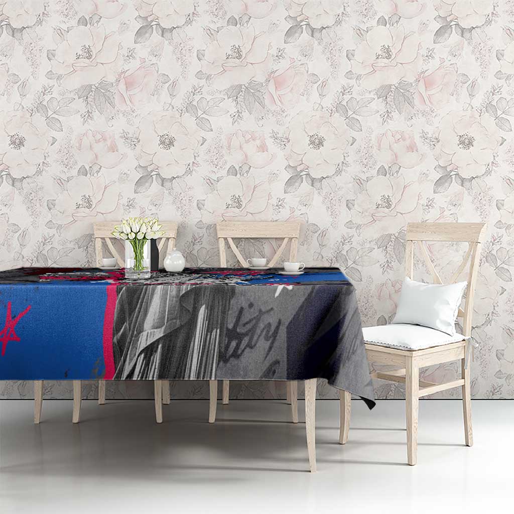 4th of July Graffiti Tablecloth with Statue of Liberty and American Independence Street Art Design - Wonder Print Shop