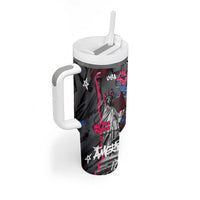 4th of July Graffiti Tumbler With Handle with Statue of Liberty and American Independence Street Art Design - Wonder Print Shop