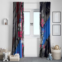 4th of July Graffiti Window Curtain with Statue of Liberty and American Independence Street Art Design - Wonder Print Shop