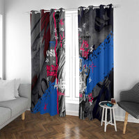 4th of July Graffiti Window Curtain with Statue of Liberty and American Independence Street Art Design - Wonder Print Shop