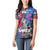 4th of July Graffiti Women Polo Shirt with Statue of Liberty and American Independence Street Art Design - Wonder Print Shop