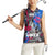 4th of July Graffiti Women Sleeveless Polo Shirt with Statue of Liberty and American Independence Street Art Design - Wonder Print Shop