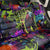 Graffiti Hip Hop Back Car Seat Cover with Neon Bear and Street Artist Panda Design - Wonder Print Shop