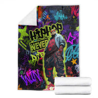 Graffiti Hip Hop Blanket with Neon Bear and Street Artist Panda Design - Wonder Print Shop