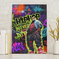Graffiti Hip Hop Canvas Wall Art with Neon Bear and Street Artist Panda Design - Wonder Print Shop