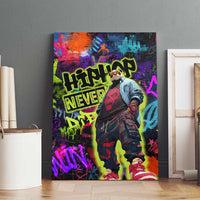 Graffiti Hip Hop Canvas Wall Art with Neon Bear and Street Artist Panda Design - Wonder Print Shop