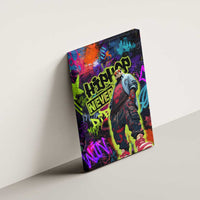 Graffiti Hip Hop Canvas Wall Art with Neon Bear and Street Artist Panda Design - Wonder Print Shop