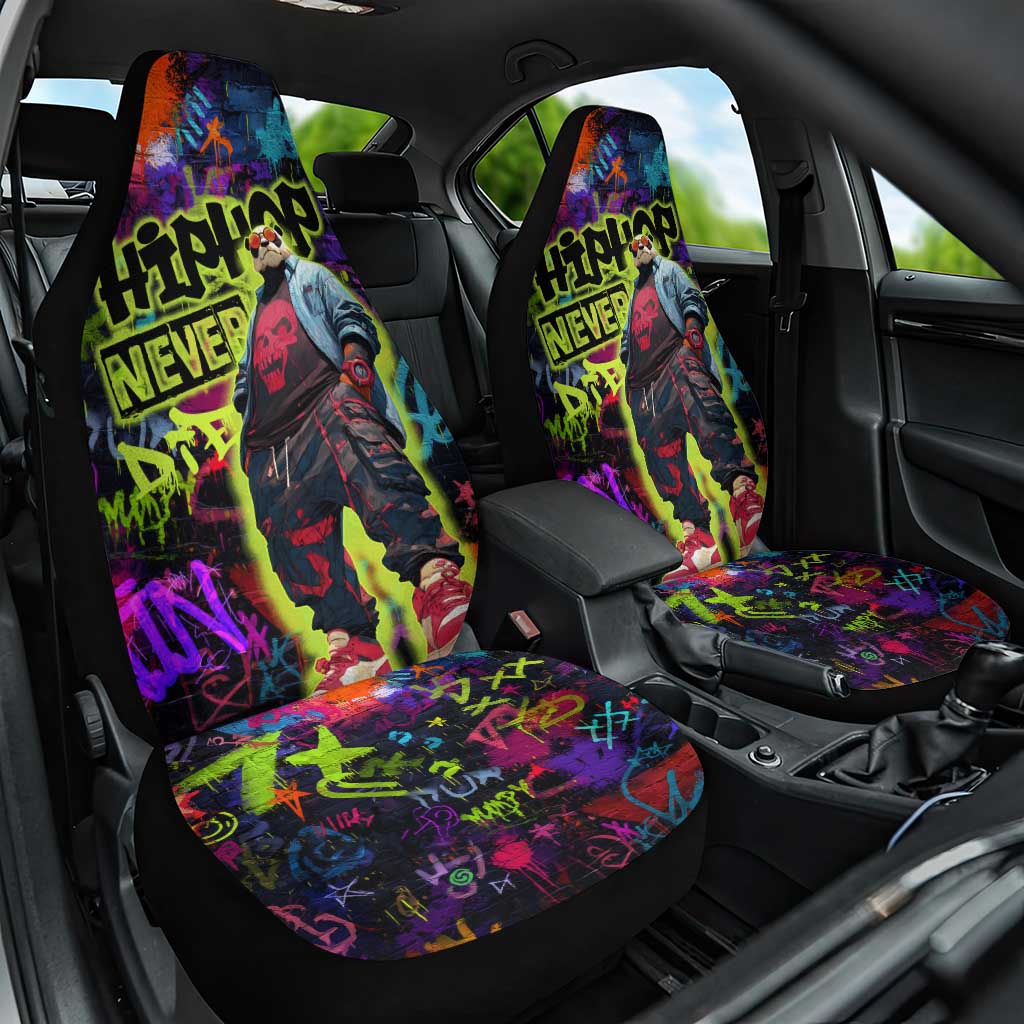 Graffiti Hip Hop Car Seat Cover with Neon Bear and Street Artist Panda Design - Wonder Print Shop