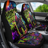 Graffiti Hip Hop Car Seat Cover with Neon Bear and Street Artist Panda Design - Wonder Print Shop