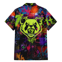 Graffiti Hip Hop Family Matching Mermaid Dress and Hawaiian Shirt with Neon Bear and Street Artist Panda Design - Wonder Print Shop