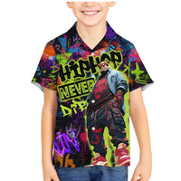 Graffiti Hip Hop Family Matching Mermaid Dress and Hawaiian Shirt with Neon Bear and Street Artist Panda Design - Wonder Print Shop