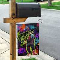 Graffiti Hip Hop Garden Flag with Neon Bear and Street Artist Panda Design - Wonder Print Shop