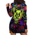 Graffiti Hip Hop Hoodie Dress with Neon Bear and Street Artist Panda Design - Wonder Print Shop