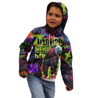 Graffiti Hip Hop Kid Hoodie with Neon Bear and Street Artist Panda Design - Wonder Print Shop