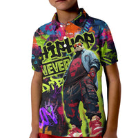 Graffiti Hip Hop Kid Polo Shirt with Neon Bear and Street Artist Panda Design - Wonder Print Shop