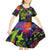 Graffiti Hip Hop Kid Short Sleeve Dress with Neon Bear and Street Artist Panda Design - Wonder Print Shop